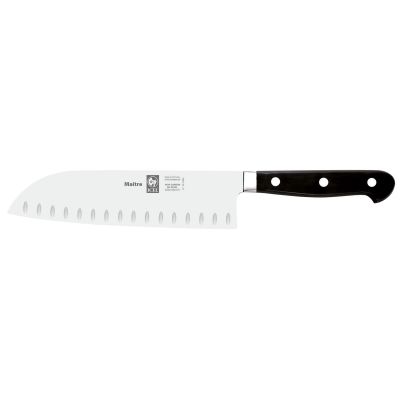 Нож японский Santoku 180/300 мм. с бороздками, кованый MAITRE Icel /1/