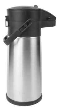 Термос с помпой 2.2 литра, корпус и колба - нержавеющая сталь