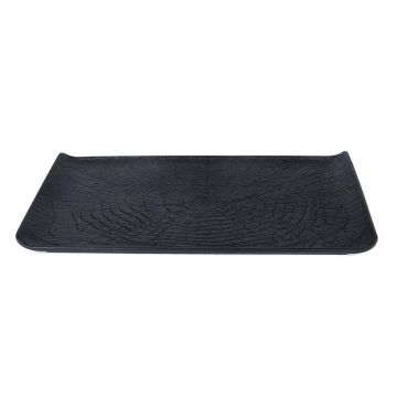Блюдо прямоугольное 29,5*14,8 см h2 см с бортами Side Up2 Black Raw Wood P.L. Proff Cuisine [4]