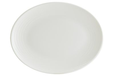 Блюдо овальное 310*240 мм. Белый Луп узкая полоска Bonna /1/6/582/