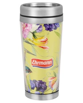 Термостакан 0.4 л с полиграфической вставкой и  металлической колбой