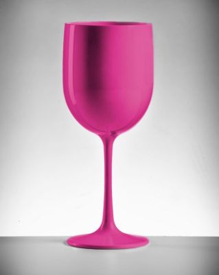 Бокал для вина, Piscine, объем 480 мл, поликарбонат, фуксия