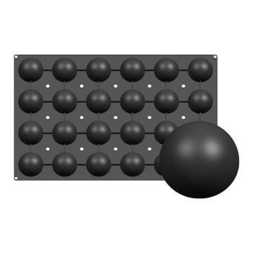 Форма кондитерская "Полусфера" 24 ячейки d 70 мм, h 35 мм силикон (59*38,5 см) P.L.