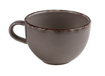 Чашка 300 мл Cappuccino Fortuna (блюдце 31016,31006), серая, керамика