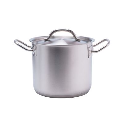 Кастрюля  2,8 л. нерж. d=18 см. h=10 см. тройное дно с крышк. (индукция) MGsteel /1/