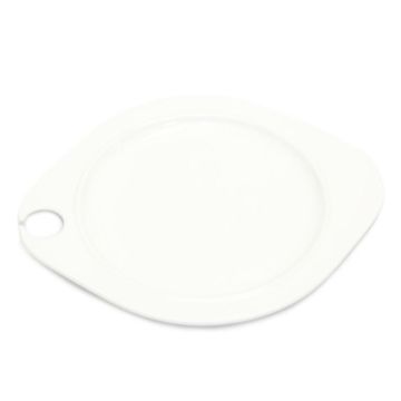 Тарелка 27,5*22,5 см овальная фуршетная с выемкой белая фарфор P.L. Proff Cuisine [6]