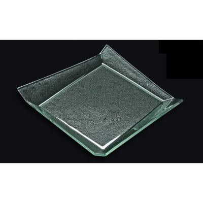 Блюдо для подачи квадратное 250*250 мм. стекло 3D /1/10/