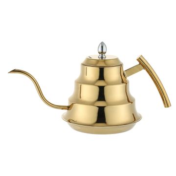 Кофейник 1200 мл Бариста нерж. сталь цвет золото P.L. Proff Cuisine