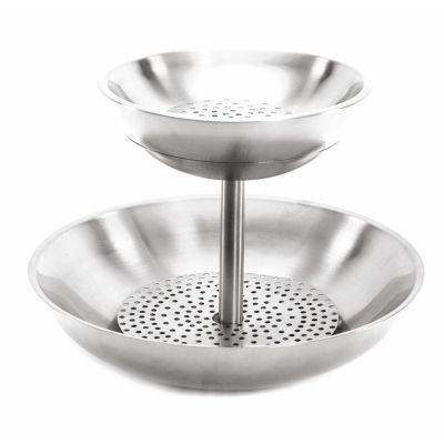 Этажерка 2 яруса d 39,6/26,4 см h29 см для подачи морепродуктов нерж/алюм. P.L. Hotelware