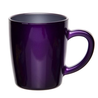Кружка 350 мл. d=85 мм. h=95 мм. Бейзик фиолетовый металлик /12/576/ АКЦИЯ