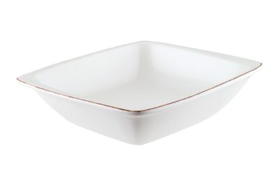 Салатник прямоуг. 190*170 мм. 650 мл. h=45 мм. Ретро коричневый край, форма Мув Bonna /1/12/1032/