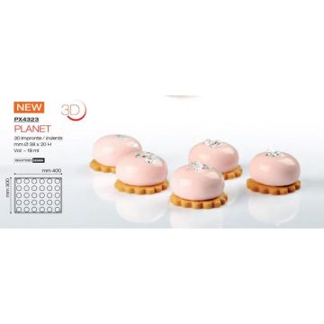 Форма кондитерская Pavoni PLANET 40*30 см, силикон, р-р ячейки: d 38 см, h 29 мм, Италия