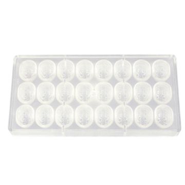 Пластиковая форма "Овал с узором" 24 ячейки 34*25*23 мм, P.L. Proff Cuisine