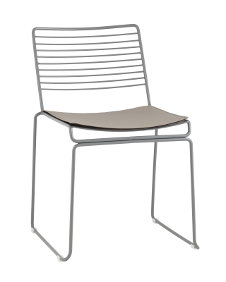 Стул обеденный Danny серый с подушкой