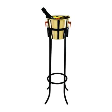 Ведро для шампанского 4 л d 21,5/14 см h22 см золото на подставке 20*20*84 см P.L. Hotelware