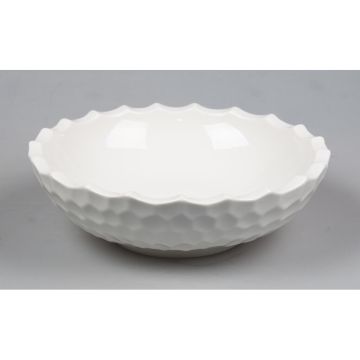 Салатник 1500 мл d 26,5 см h8 см Crush Honeycombs белый фарфор P.L. Proff Cuisine [1]