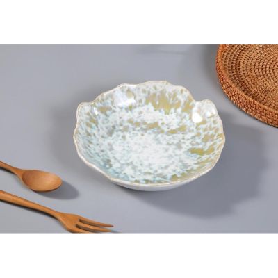 Салатник  500 мл d 22 см h5,5 см Crush Gray Spots Light Green Frutti di Mare P.L. [1]