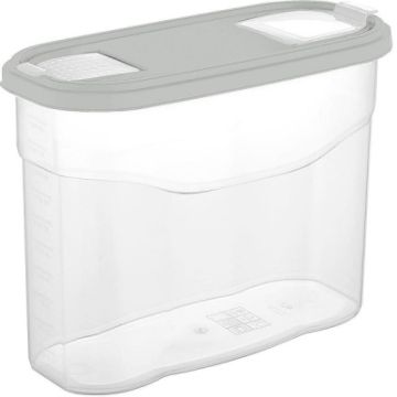 Банка для сыпучих прод. 2000 мл. 245*105*133 мм. с пластик. крышкой /1/12/