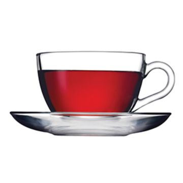 Чайная пара 200 мл прозрачная "Бейзик" стекло d 13,7 см h6,4 см Pasabahce [6]