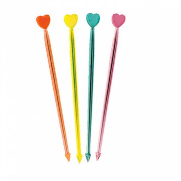Пика шпажка пластик "Сердце" 8,6 см, ассорти 1000 шт Garcia de Pou