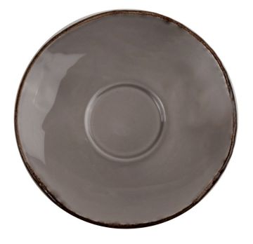 Блюдце 16.4 см Capuccino Fortuna (к чашке 31015), серое, керамика
