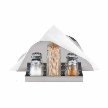 Набор для специй 3 предмета + салфетница на подставке Berluchi P.L. Proff Cuisine