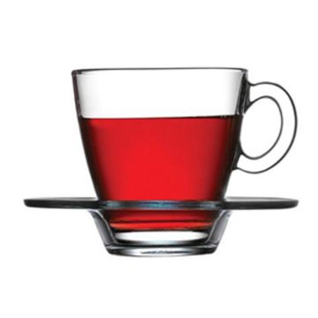 Чайная пара 215 мл "Аква "прозрачная стекло d 13 см h8,3 см Pasabahce [6]