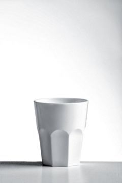 Стакан граненый 270 мл, белый, поликарбонат