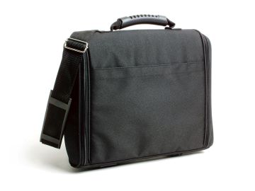 Портфель для компьютера и документов черная, полиэстер
