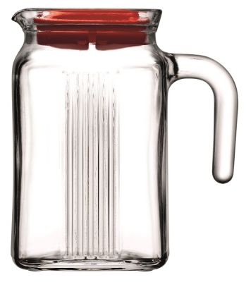 Кувшин 0,6 л. d=78 мм. h=140 мм. с красной крышкой Фриго /6/432/