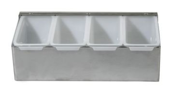 Диспенсер барный на 4 ячейки, нержавеющая сталь и пластик