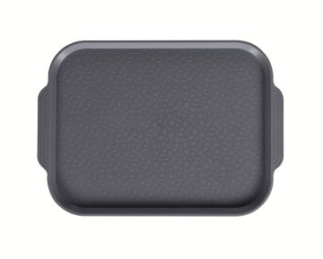 Поднос столовый 450х355 мм с ручками серый