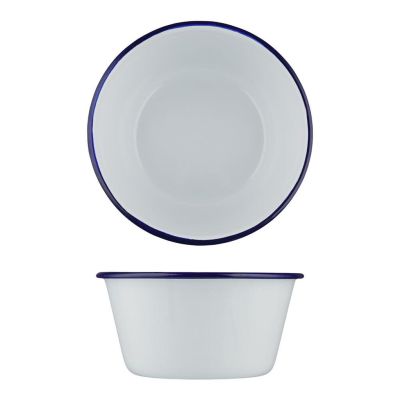 Салатник 1250 мл d 17,5 см h8 см Blue Rim эмалированая сталь SUNNEX [1]
