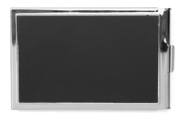 Визитница  черная, нержавеющая сталь и PVC