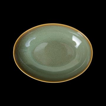 БЛЮДО овальное 8,5" 220х165мм, зеленый "Corone Primavera"