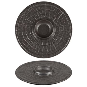 Блюдо круглое d 25 см c емкостью для соуса Black Raw Stellar P.L. Proff Cuisine [1]