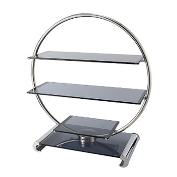 Подставка фуршетная этажерка 3 яруса 64*28,5 см h71,4 см нерж/стекло KINGO-HOTEL