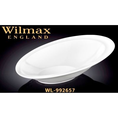 Салатник овальный 275*185 мм. 400 мл. h=35/80 мм. скошенный край Wilmax /3/24/