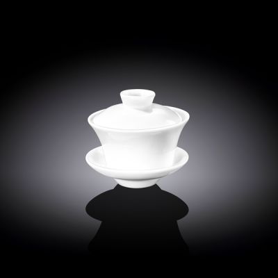 Кружка 120 мл. d=85 мм. h=50 мм. для заваривания чая, без ручки, с крышкой и блюдцем Wilmax /1/3/36/