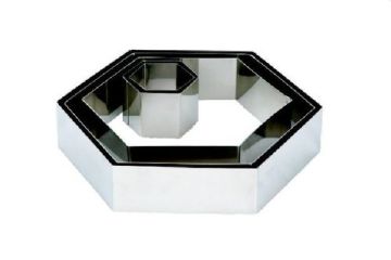 Форма кондитерская "Шестиугольник" 14*16 см. h=5 см. нерж. MGsteel /1/48/