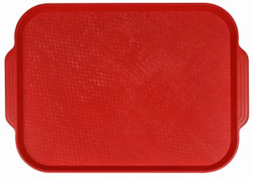 Поднос столовый из полистирола 450х355 мм красный [1730]