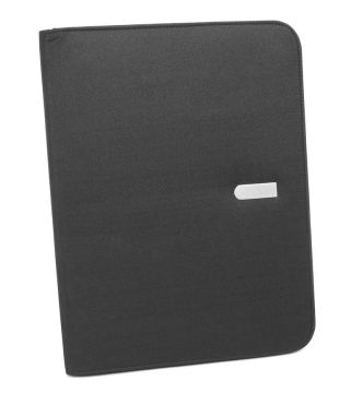 Папка А4  с калькулятором и блоком черная, нейлон