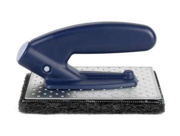 Щетка для чистки жарочных поверхностей в наборе с металлической насадкой и губкой