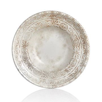 Тарелка глубокая 450 мл d 28 см h6 см прямой борт для пасты, для супа Antico By Bone [6]