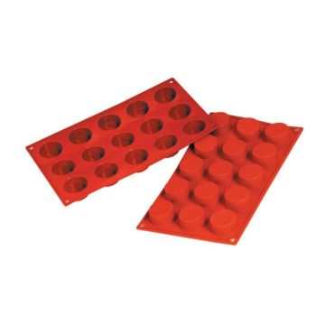 Форма кондитерская "Цилиндр" 8 ячеек d 60 мм, h 35 мм силикон (30*17,5 см) P.L.