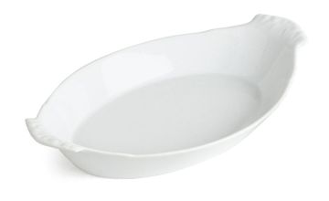 Блюдо овальное 26х14 см огнеупорное, шпатовый фарфор