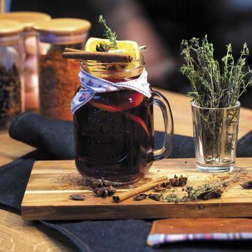 Банка для подачи коктейлей 450 мл с крышкой d 8 см h13,5 см P.L. Proff Cuisine [1]