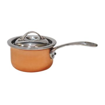 Кастрюля сотейник для подачи 9 см h5,5 см 350 мл с крышкой Copper нерж. цвет медь P.L. Proff Cuisine