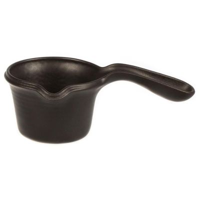 Соусник 100 мл d 7 см h5 см круглый с ручкой фарфор Smooth Black Raw Stellar P.L. Proff Cuisine [6]