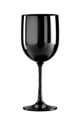 Бокал для вина, Piscine, объем 480 мл, поликарбонат, черный
